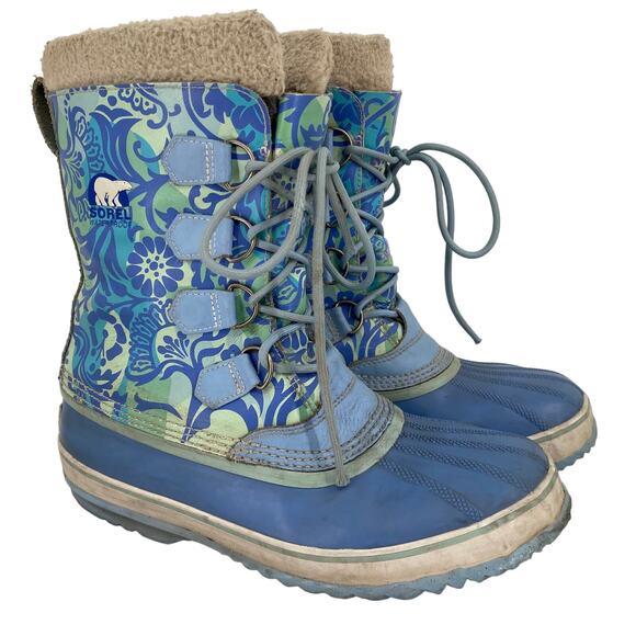 Sorel 1964 Pac Floral Waterproof Winter Boots Size 11 - Picture 1 of 9